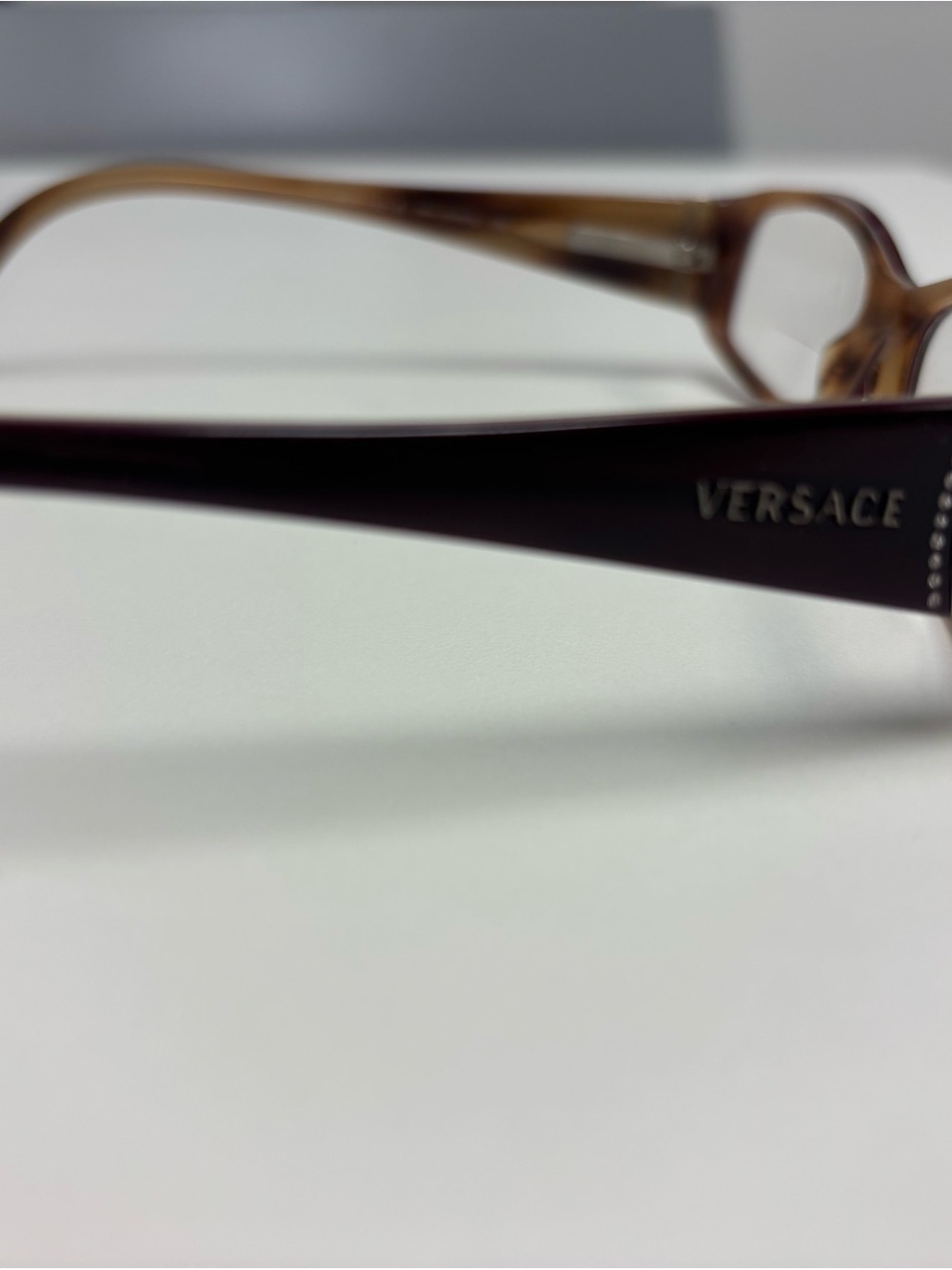 Versace Mod 3091-B Burgundy Rectangular Eyeglasses Frames - Picture 5 of 7